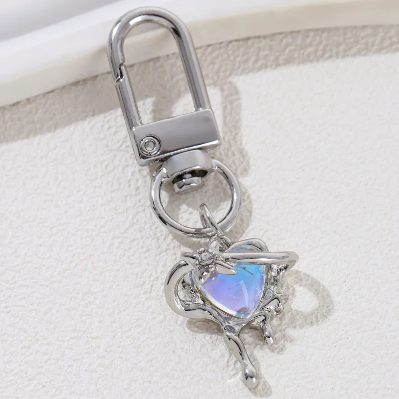 سلسلة مفاتيح من المينا للرجال والنساء ، هدية جيدة ، مجموعة مجوهرات مصنوعة يدويًا ، كوكب جميل ، نجمة ، قلب ، قمر ، جميل ، قلادة Y2K ، حلقة رئيسية