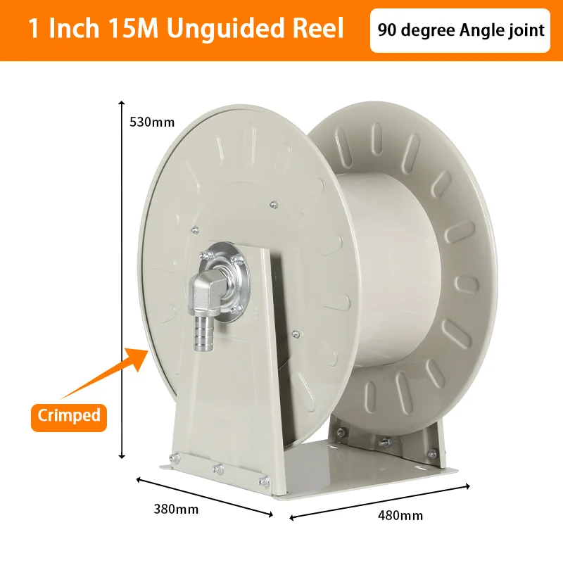Hydraulic Automatic Heavy   Carbon Steel 1 Inch 10M/15M/20M/25M Flange Unguided Empty Fuel Hose Reel Not Included