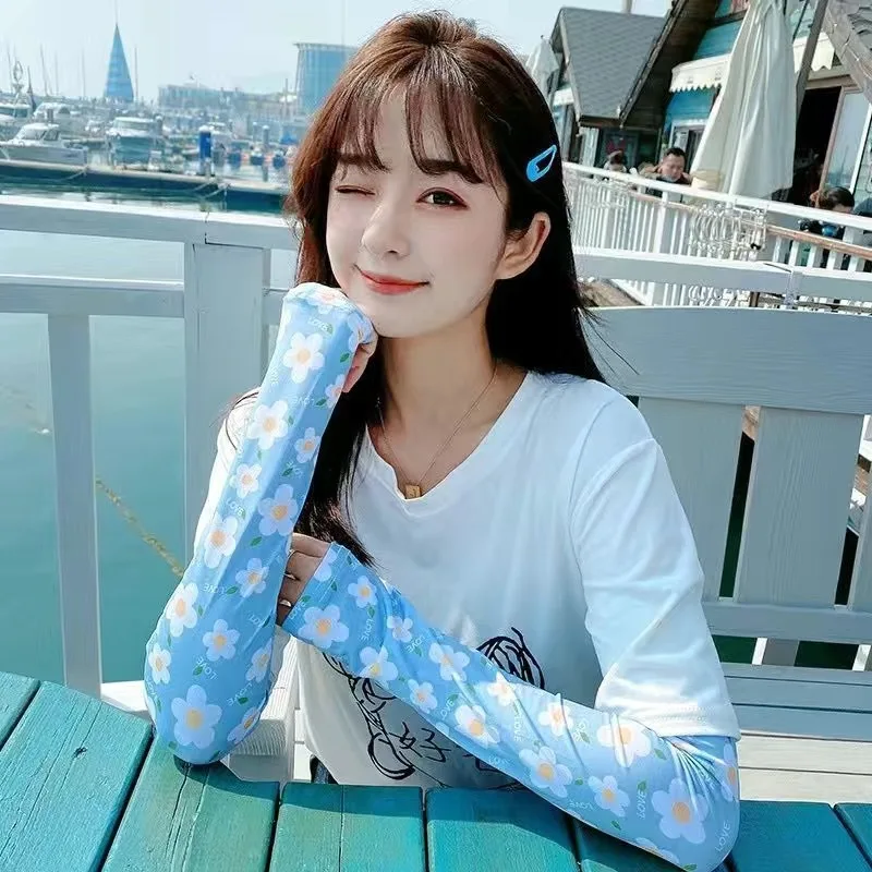 Summer Ice Sleeve Female Sunscreen Sleeve Hyuna Wind Super Value Hot Sell Arm Gloves Thin Mesh Long Driving UV Protection