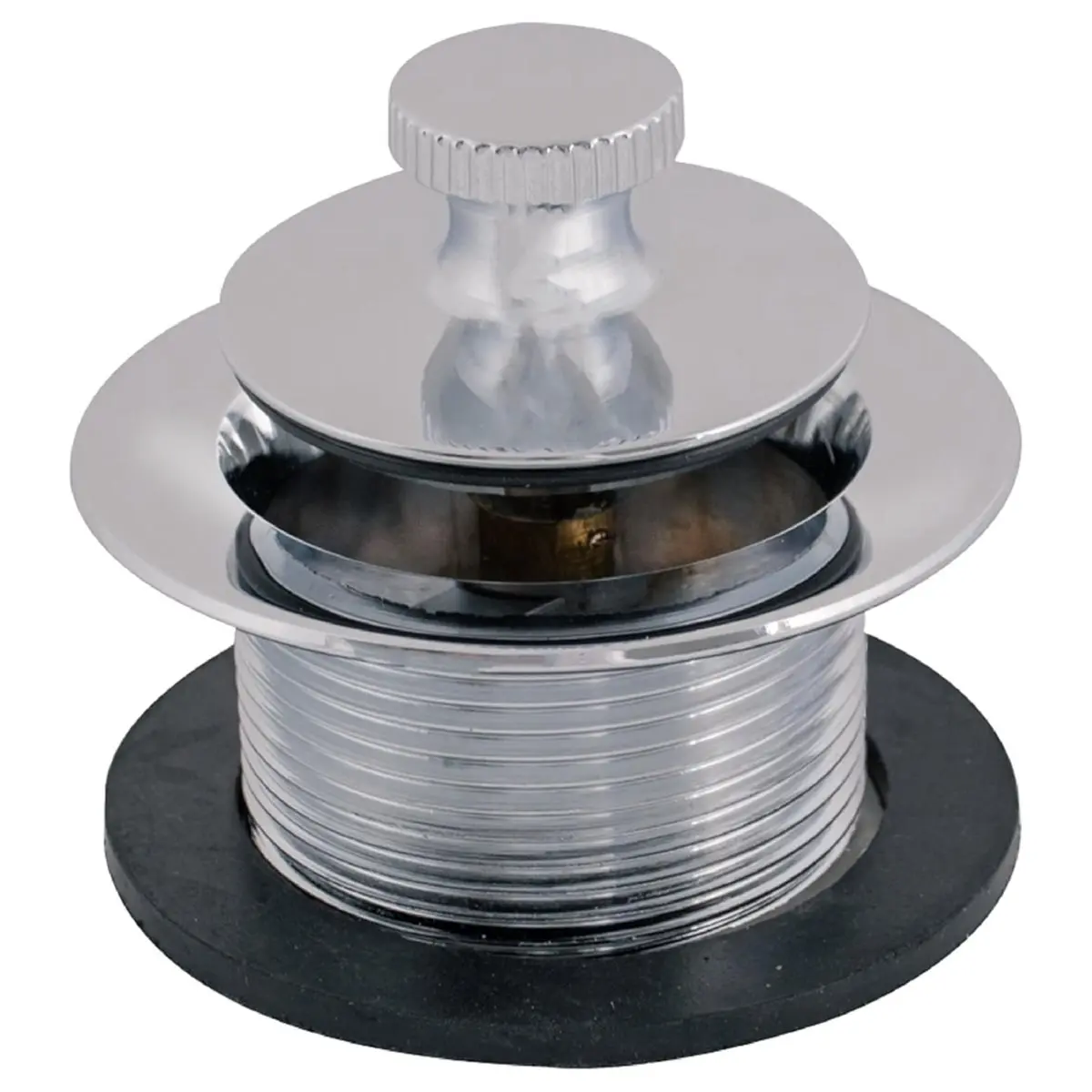 HAPPY EVER Lift-N-Turn Bath Drain Assembly Kit, 1-1/2 in Coarse Thread, Chrome Plated Zinc Body for Bathtub Drain Replacement