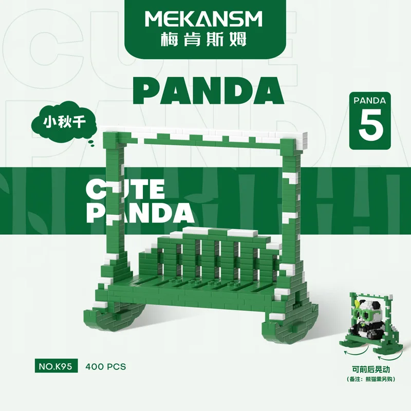 Bloco de construção de panda chinês para crianças de 6 a 8 anos, brinquedo 3d, micro bloco para adultos, montagem de tijolos, presente para meninos