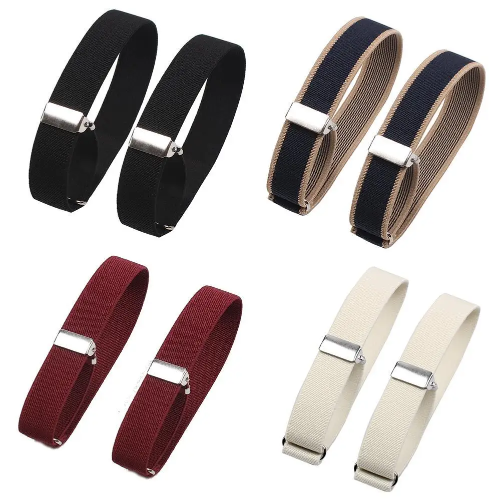 Mens Arm Bands Anti-Slip Bracelet Shirt Sleeve Holders Wrap Bangle Garters Cuff Holder Stretch Armbands to Fix Long Sleeves