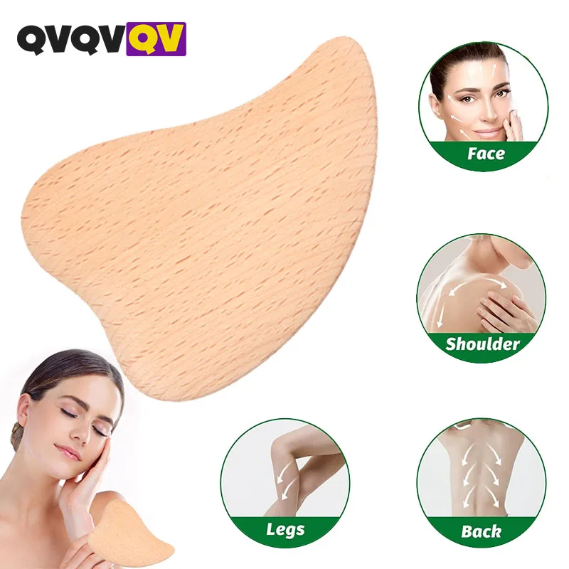 

1Pcs Wooden GuaSha Scraping Massage Tool GuaSha Board- Body Care Scraping Massage - Relaxing Soft Tissue Tools -Reduce Back Pain