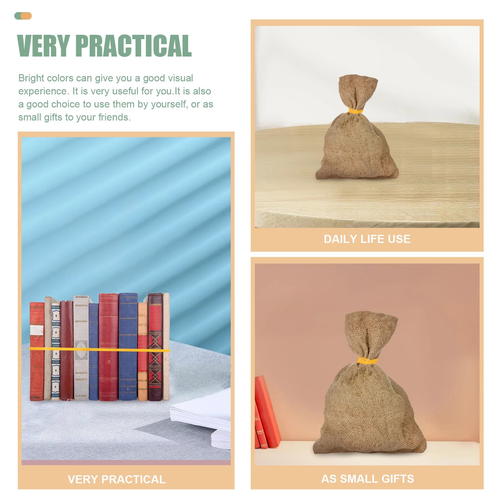 70 قطعة من الأربطة المطاطية للشعر الثابتة حلقات مطاطية سميكة ومرنة متعددة الاستخدامات للمكتب والمدرسة والحرف اليدوية المحمولة