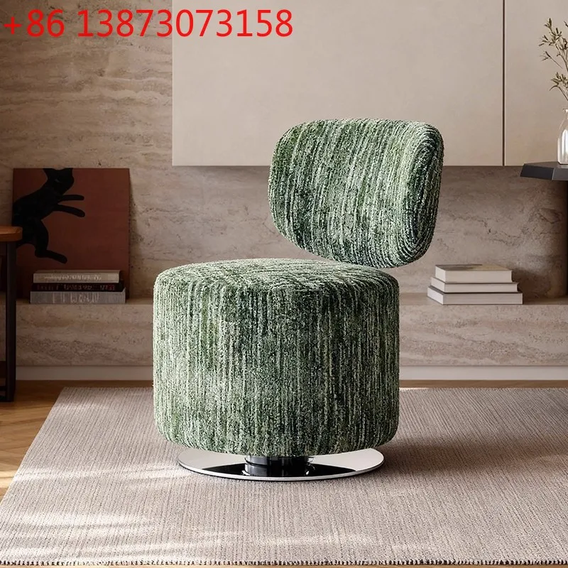 

Vintage style swivel lounge sofa chair living room balcony bedroom French single chair B&B creative back chair