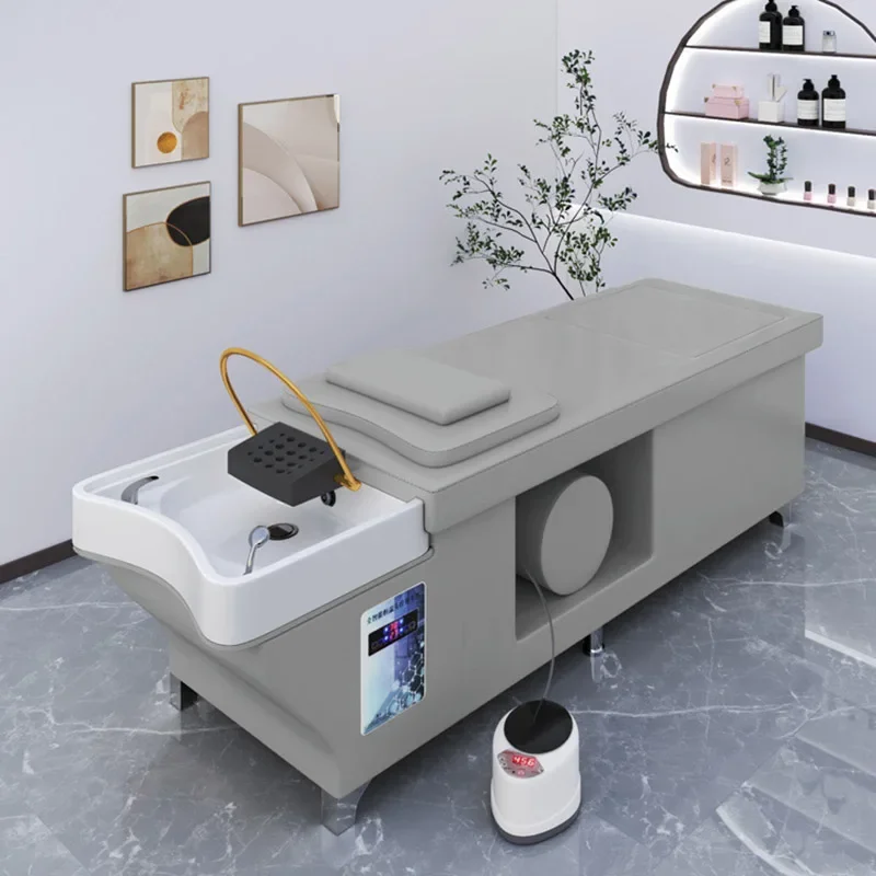 Portable Hair Washing Bed Stylist Water Circulation Water Tank Shampoo Sink Chair Salon Behandelstoel Salon Furniture MQ50SC