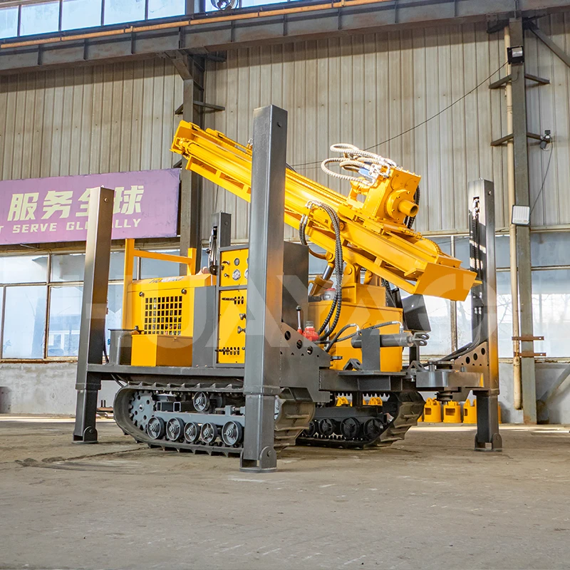 Hydraulic Crawler Mounted 100m 200m 300m Borehole Water Well Drilling Rig Machine