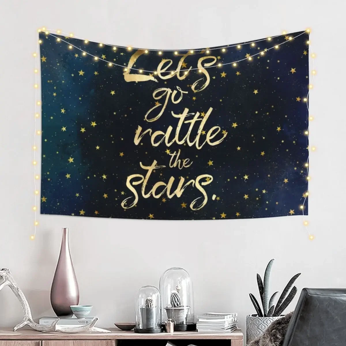 Let's go rattle the stars. - Aelin Ashryver Galathynius Tapestry Custom Bedroom Decor Tapestry