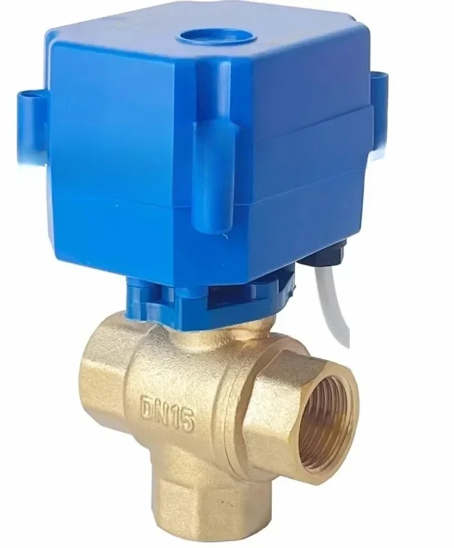 CWX-15Q/N vertical three-way ball valve water control valve brass DN15 (4 points) electric ball valve