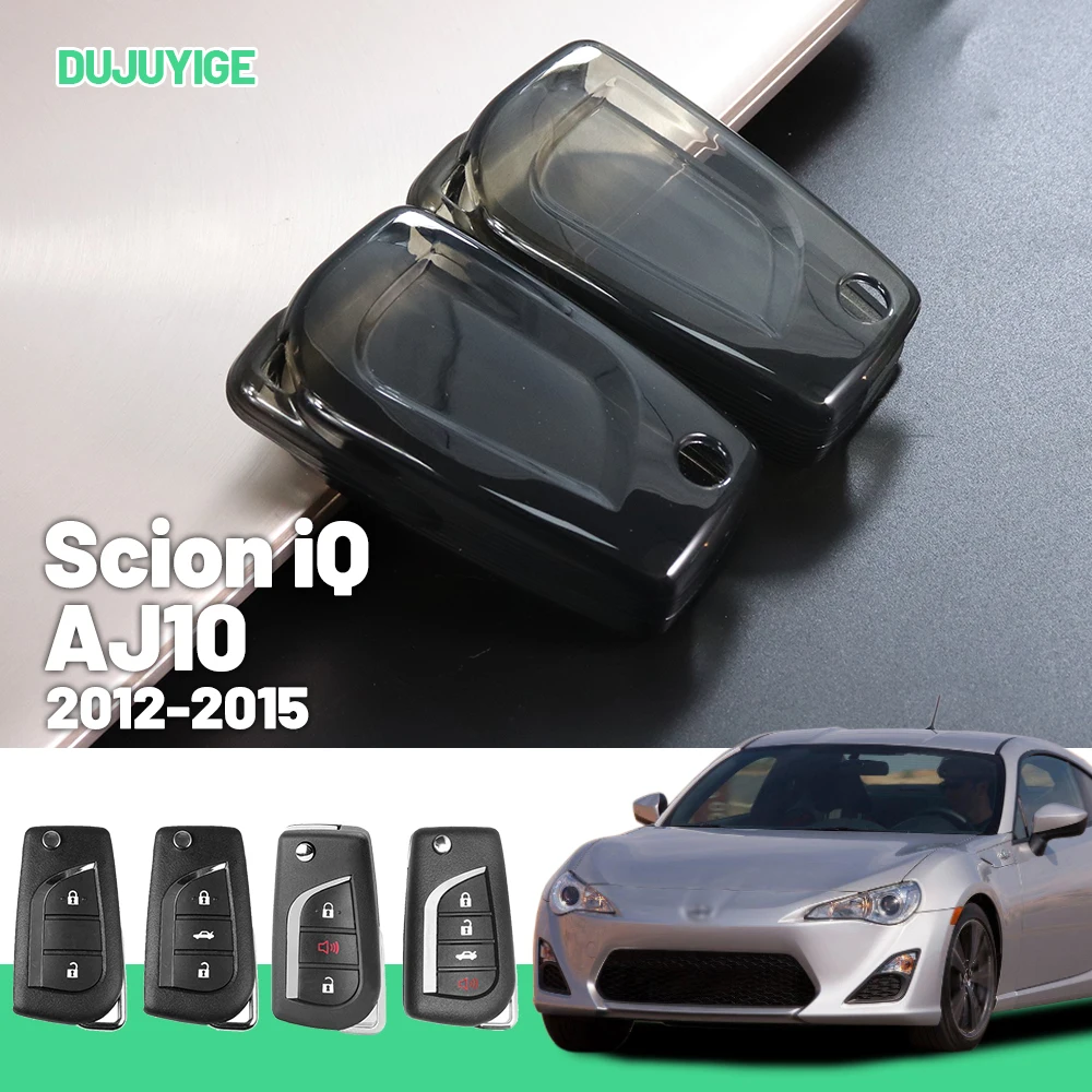 

Прозрачный чехол для ключей из ТПУ для Toyota Scion iQ AJ10 2012-2015, защитный чехол для брелока, автомобильные аксессуары 2013 2014