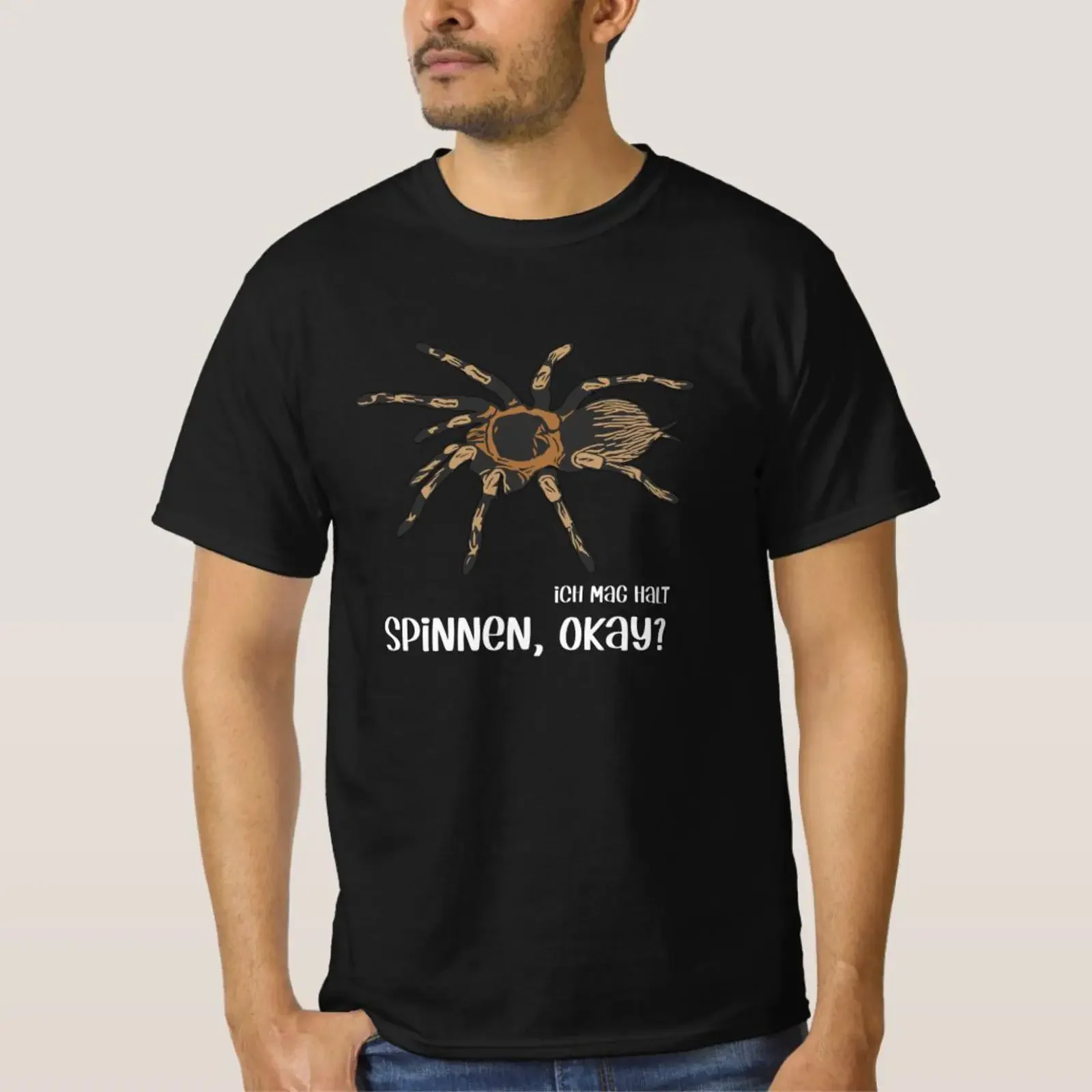 Tarantula Garden Spider T Shirt vintage Washed Casual Top For Everyday Wear graphic Comfortable Breathable Stretched Versatile