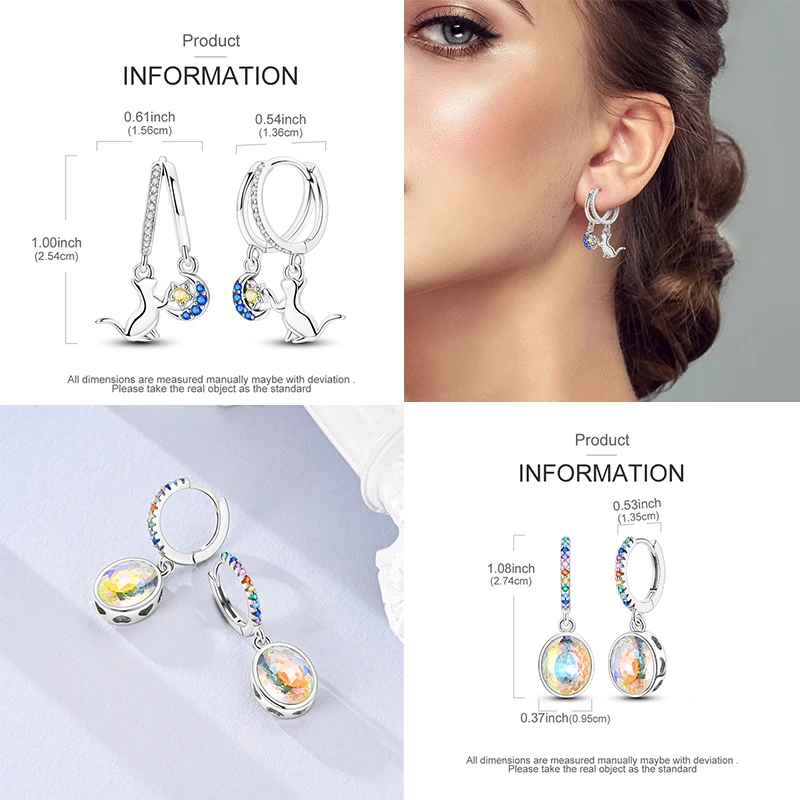 Original 925 Sterling Silver Eardrop Earrings Simple Snake Bone Pattern Hoop Earrings For Women Wedding Birthday Gift