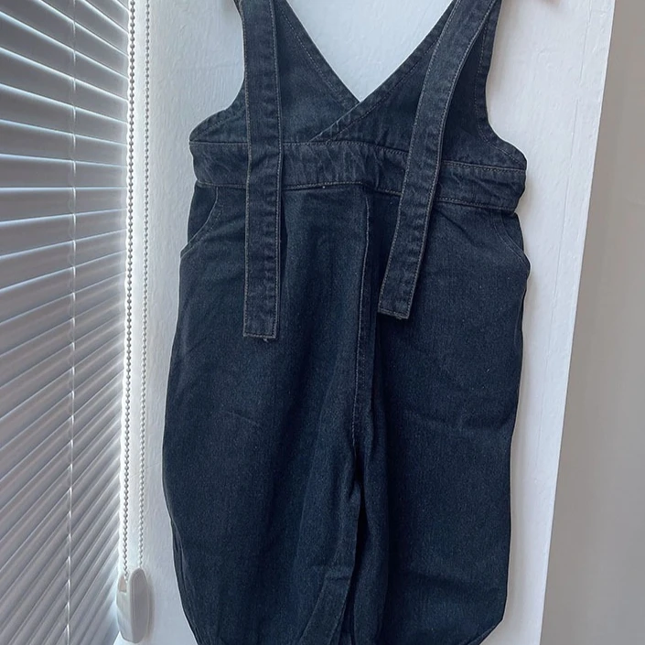 Girls Pants 2026 Spring and Autumn New Childrens Clothing Korean Style Girls Baby Loose Lantern Jeans Suspender Pants Simple