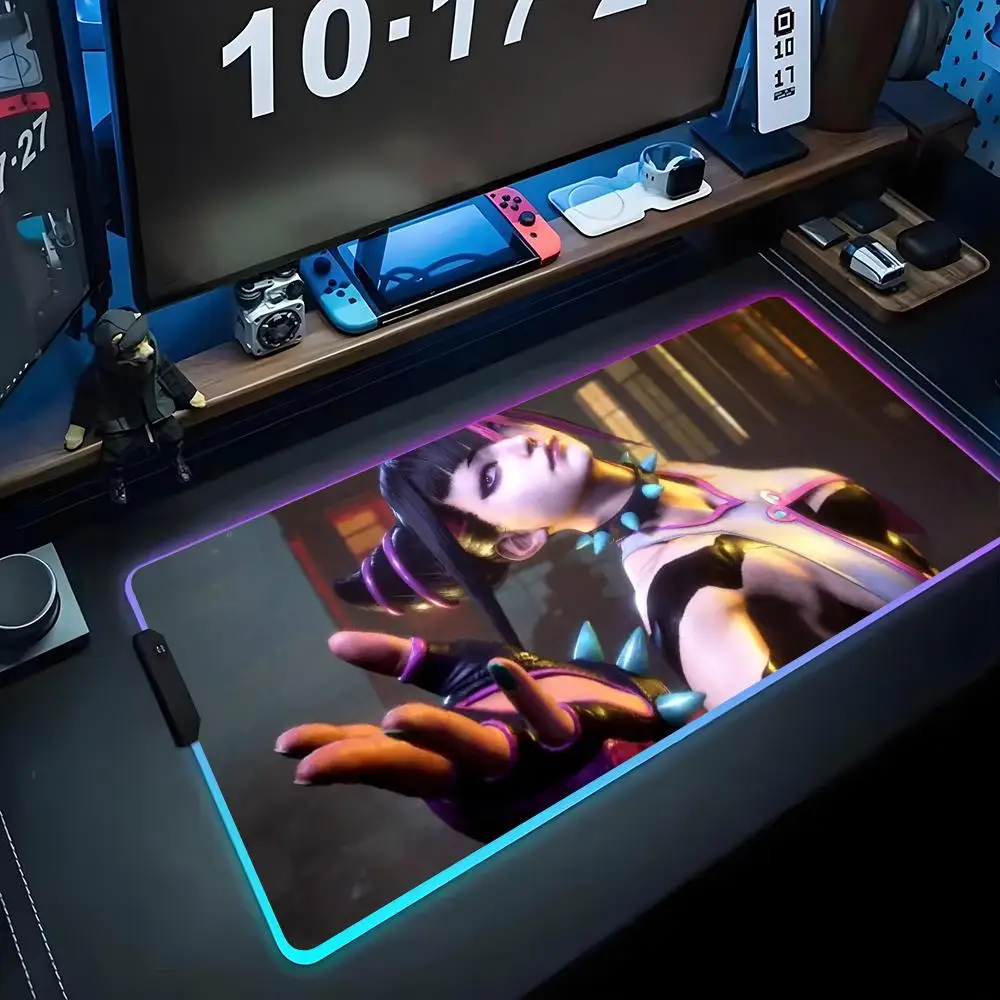 

Juri Wallaper Коврик для мыши RGB Игровой коврик для мыши Большой светодиодный коврик для ПК Настольный коврик Светящийся коврик для мыши Большие коврики для клавиатуры Настольный коврик с