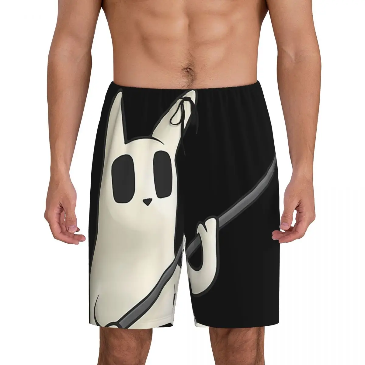 

Мужские шорты для сна и отдыха с принтом Slugcats из игры Rain World, пижамные шорты, нижняя часть комплекта для сна, шорты для сна