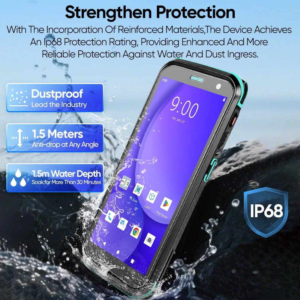 FYJ F9825 オクタコア IP68 2.2Ghz 耐衝撃性 Android 13 プリンター搭載 コードPDA バッテリー 医療用 本質安全防爆型 プロフェッショナルPDA Android