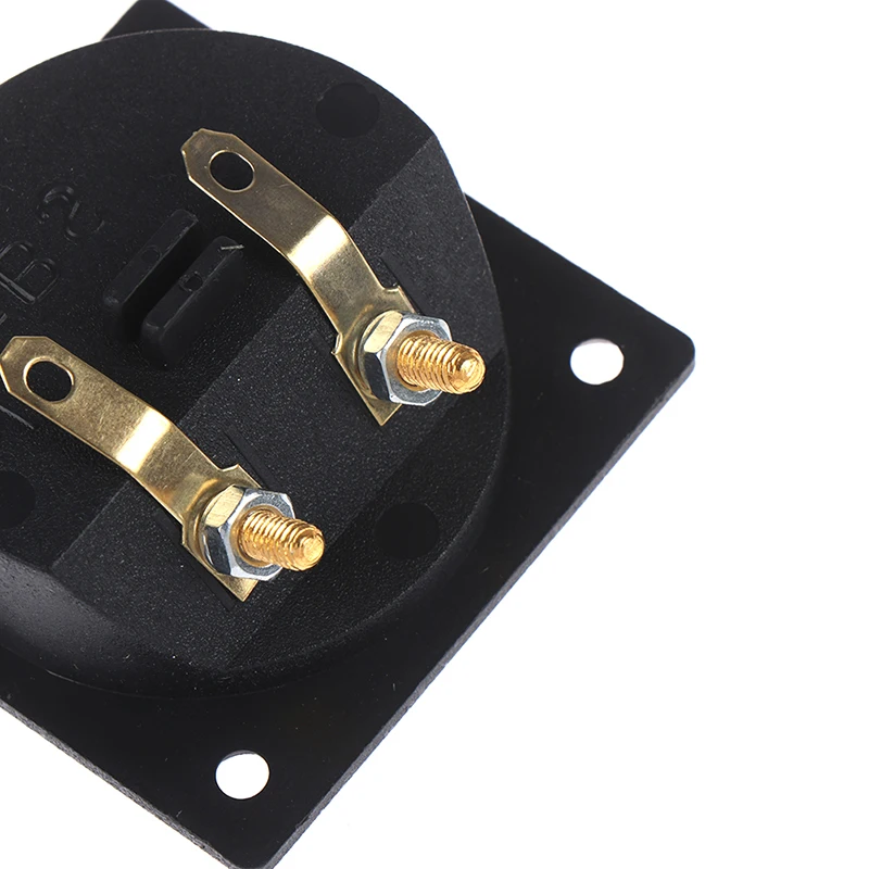 

1Pc 50mm Home Hotel Round Cup Subwoofer Plug Car Stereo Speaker Box Terminal Connector With 4 Mounting Holes