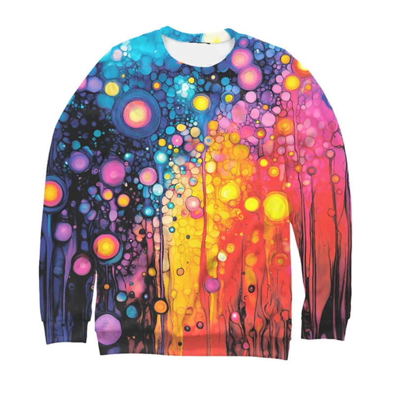 Colorful Sweatshirt For Men Clothing Paint Graffiti Otter 3D Print Pullover Coat Hip Hop Personality Women Fashion Trend Hoodie