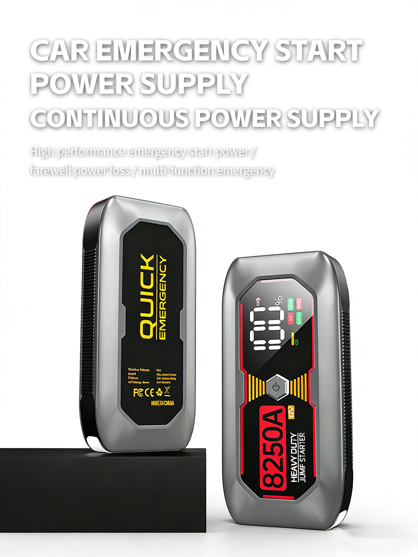

Портативное пусковое устройство для автомобиля 8000А 12В, аварийный аккумулятор-стартер для бензиновых/дизельных автомобилей