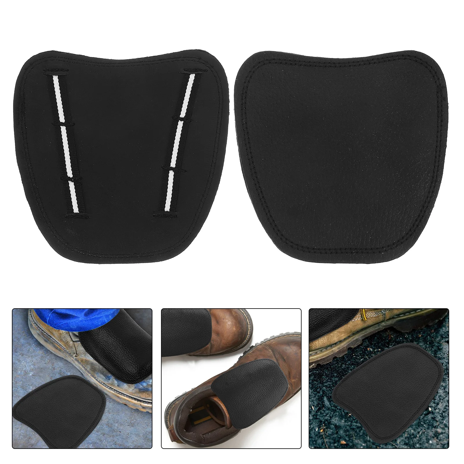 

2Pcs Metatarsal Shield Transparent ABS Foot Cover Safety Shoe Protector Work Boot Guard Footwear Attachment for Worksite