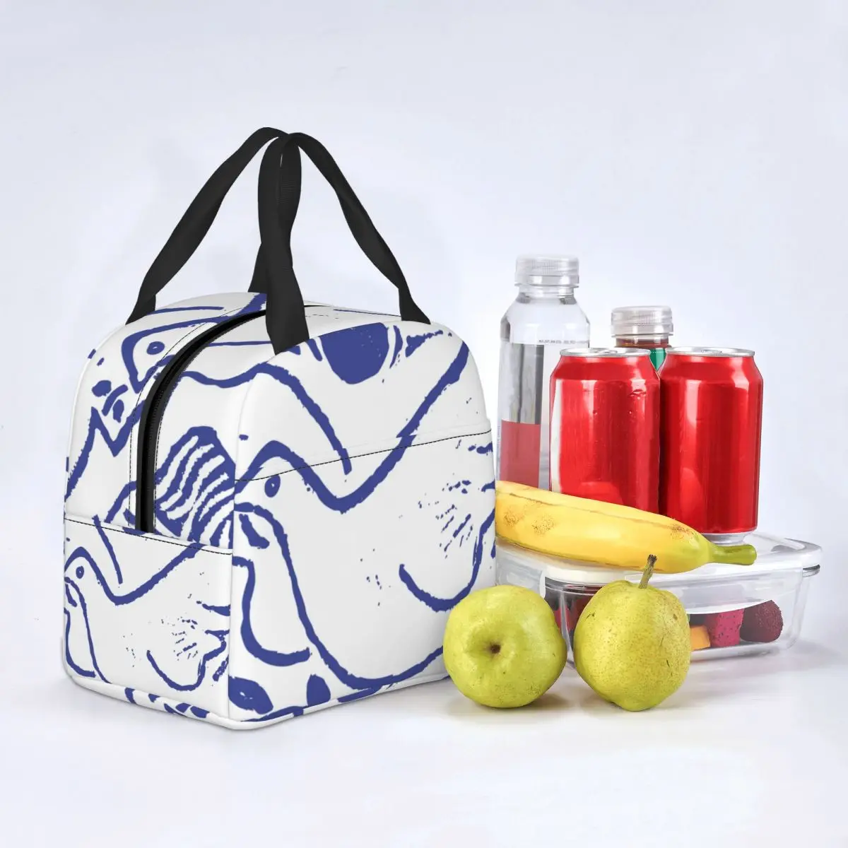 

Pablo Picasso Dove Of Peace Lunch Bags Portable Insulated Polyester Cooler Thermal Cold Food Picnic Lunch Box for Women Kids