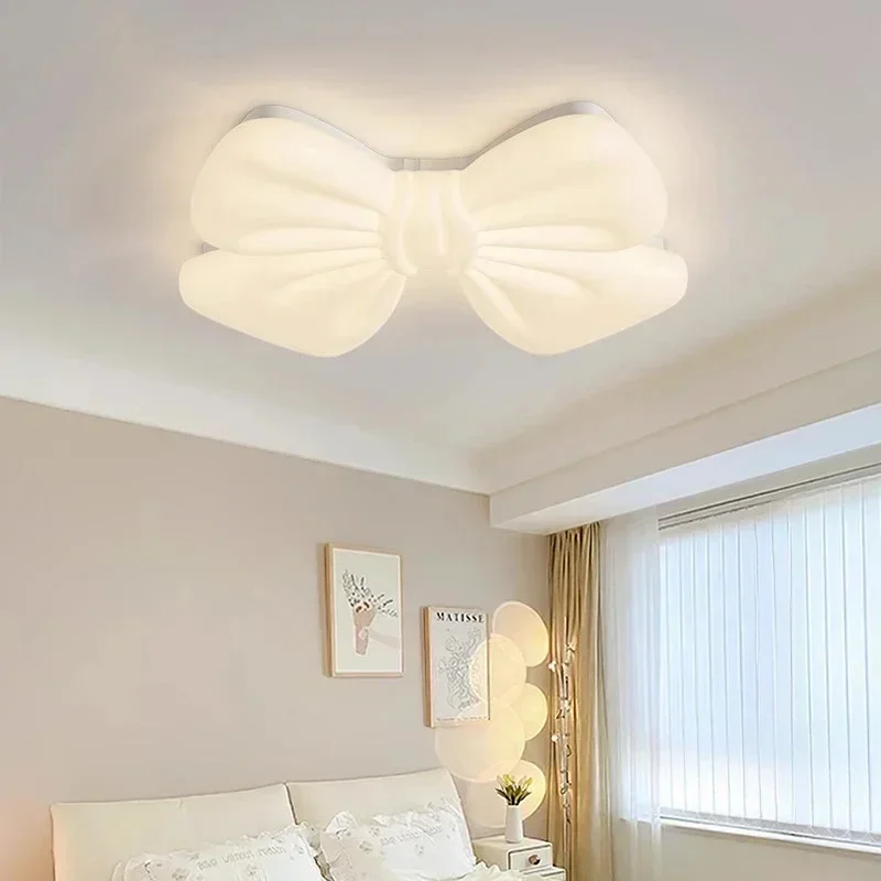 

Creative Butterfly Knot Bedroom Led Ceiling Chandelier Modern Children's Room Lamp Home Decorate Living Room Dining Lamp Fixture