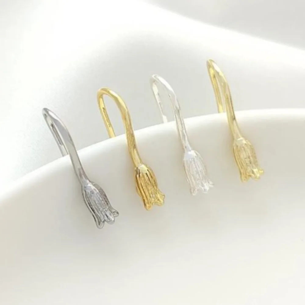 

Copper 14K18K Gold Color18K True Gold Tulip Ear Hook with Hanging Ring Handmade DIY Handmade Earrings Material