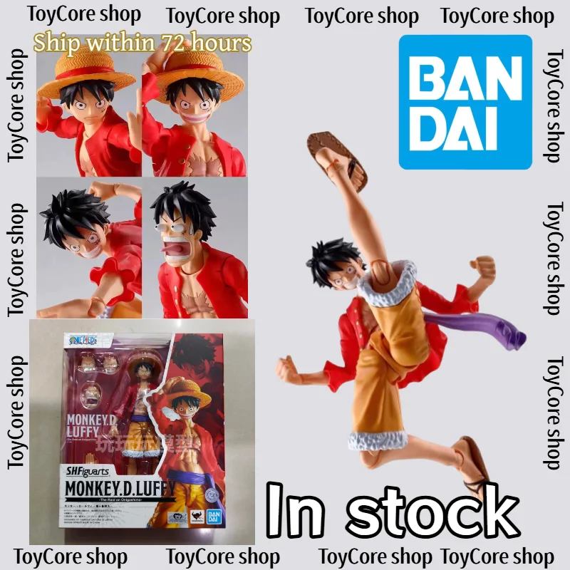 

In Stock, Genuine Bandai S.H.Figuarts One Piece Monkey D. Luffy Onslaught on Onigashima Articulated Figure, Collectible Gift
