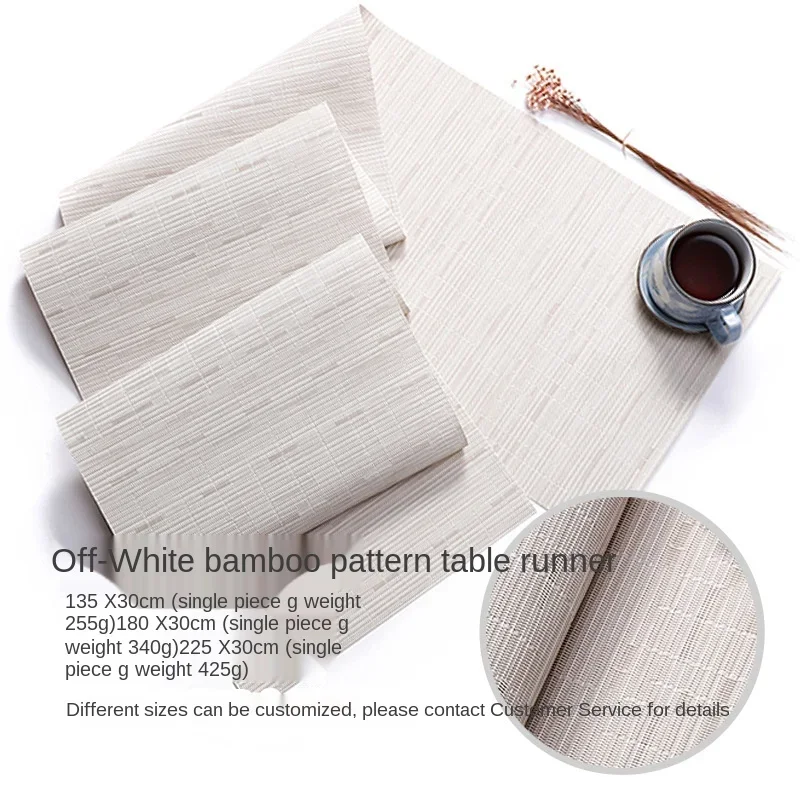 Tables Towel Solid Color Bamboo Woven Environmental Thermal Insulation Hotel Home  Decoration Pad American PVC Table Runner