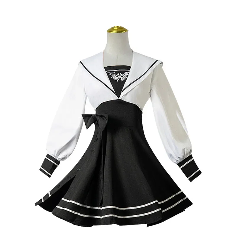 Game Nier Automata Yorha 2B Cosplay Costume School Uniform Suit Dress Full Set for Girls Halloween Role Play Party Suit Outfits