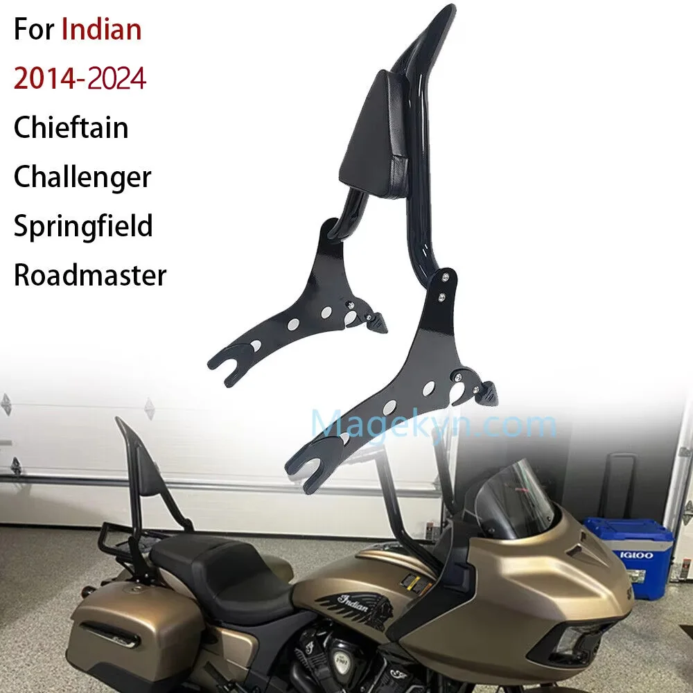 

Motorcycle Sissy Bar Backrest With Luggage Rack For Indian Chieftain Pursuit Vintage Roadmaster Springfield Challenger 2014-2025