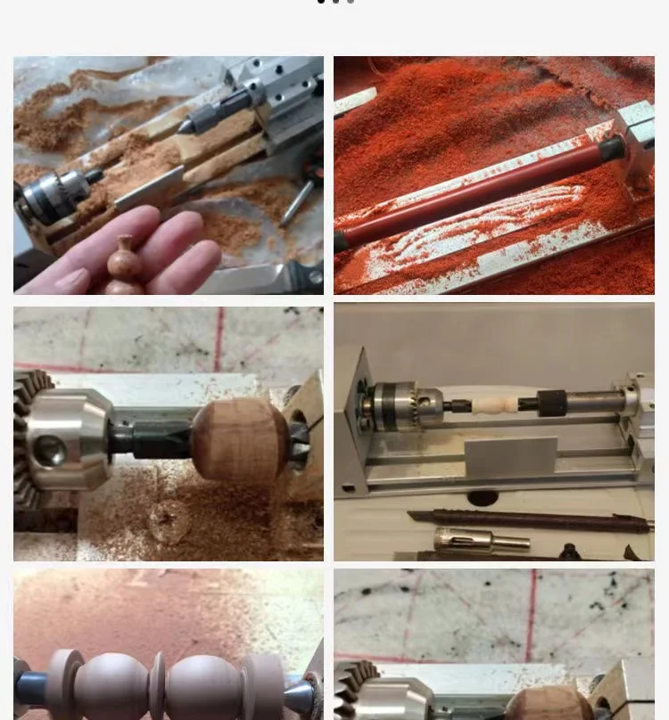 Minimáquina de torno de madera, pulidora de cuentas, taladro de madera, herramienta rotativa, bricolaje, carpintería, torno de perlas en miniatura