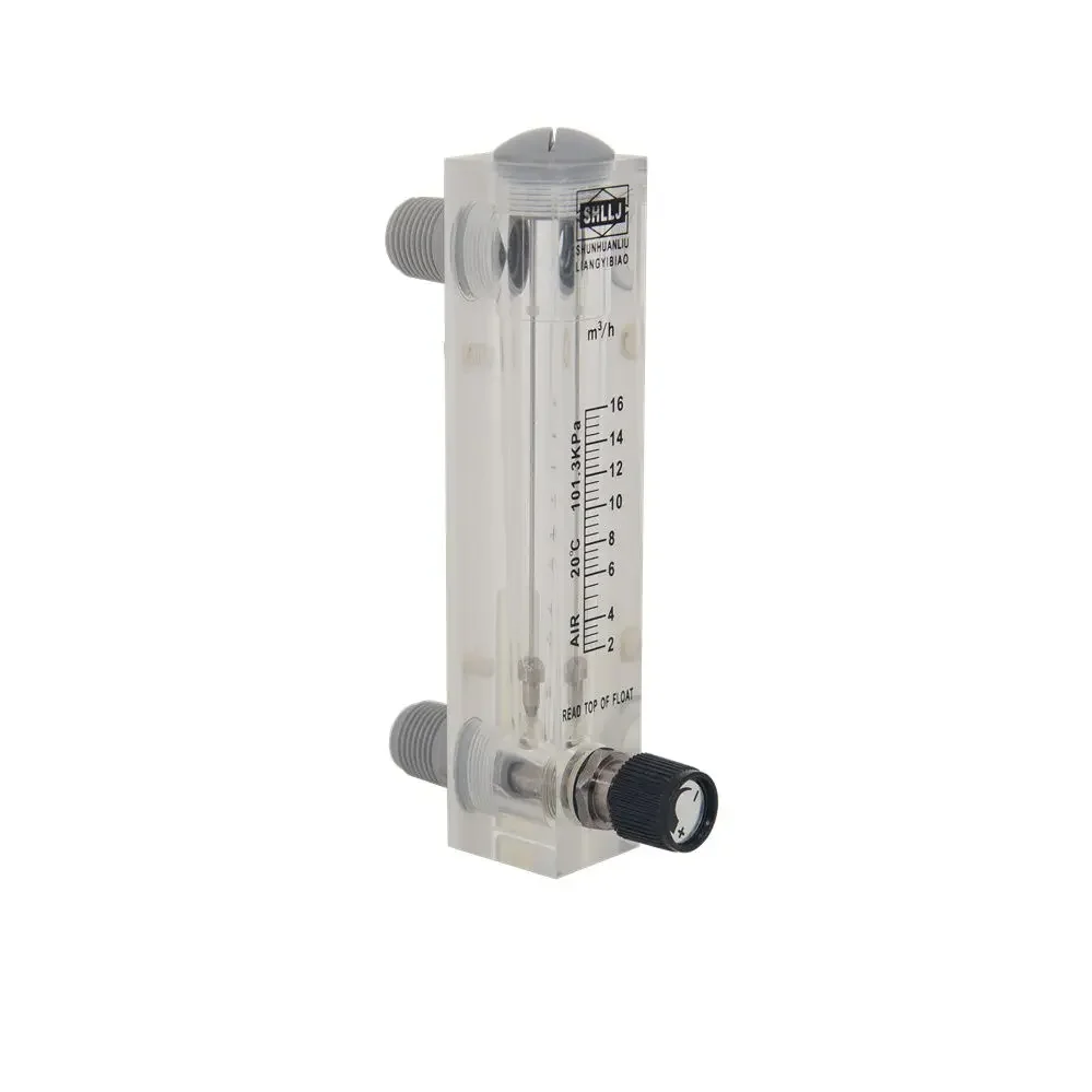 LZM-25 Adjustable Panel Type Acrylic Flowmeter (Flow Meter) for Liquid/Water/H2O Male 1' BSPT or NPT