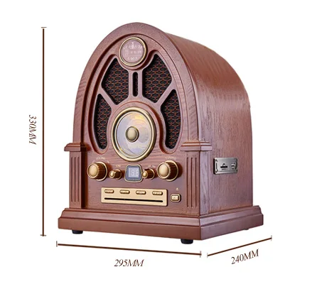 2026 Home Retro FM Analog Tuning Radio CD Player with USB Playback and Bluetooth Speaker