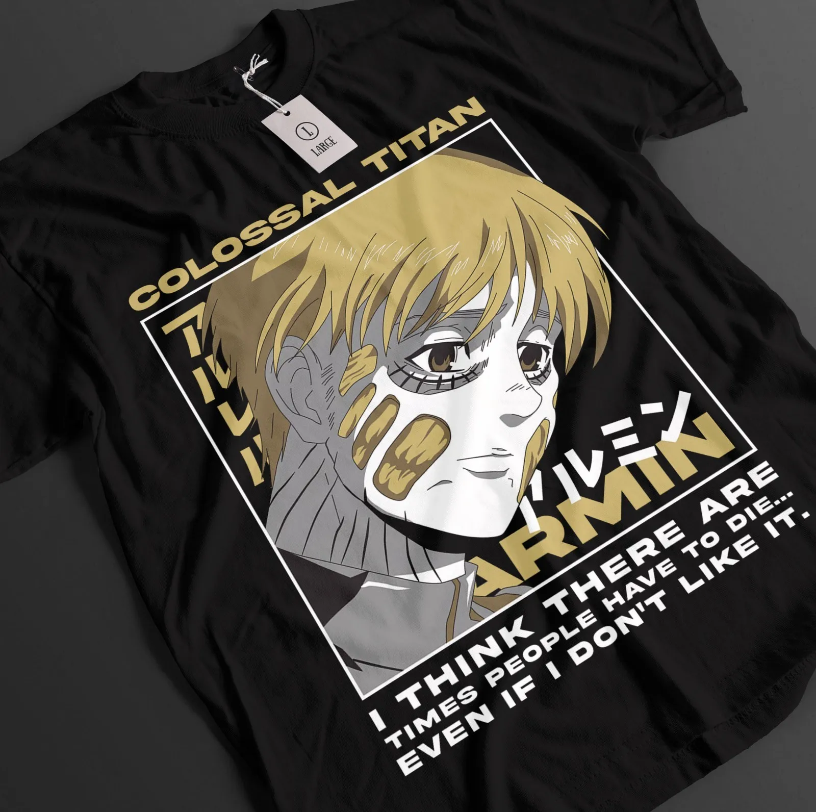 Attack On Titan Shirt Armin Colossal Tshirt AOT T-Shirt Anime Unisex Graphic Tee