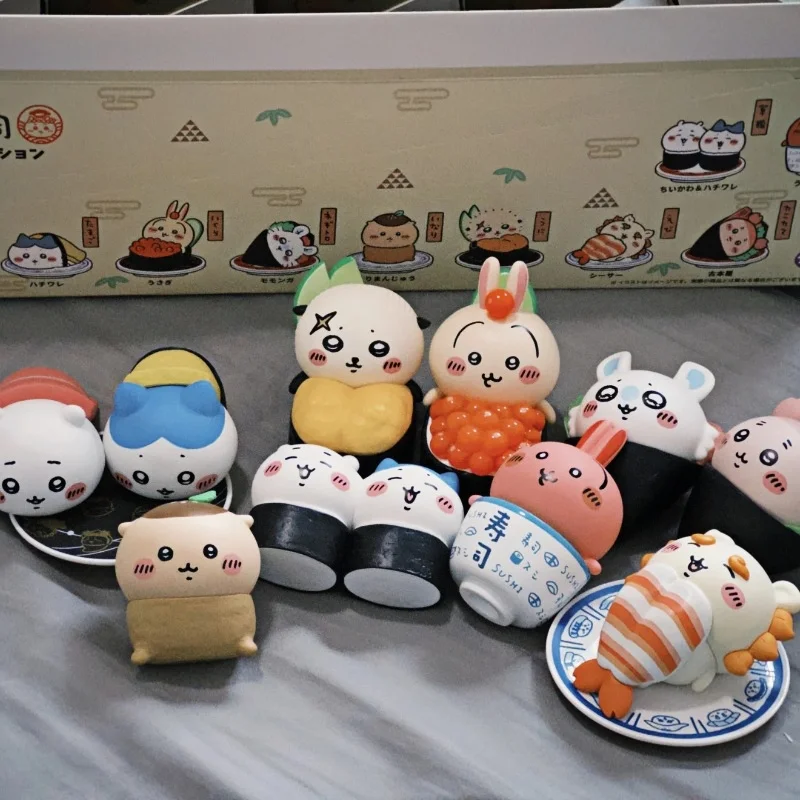 

Original Chiikawa Sushi Series Figurine Blind Box Limited Edition Of Pop-Up Store Mystery Box Kawaii Usagi Hachiware Merch Gift