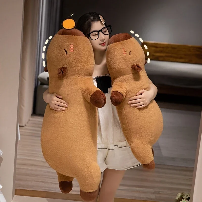 Cuddly Capybara Plush Toy Stuffed Capybara Plush Doll Long Sleep Pillow Sofa Cushion Christmas Birthday Gift For Boys Girl