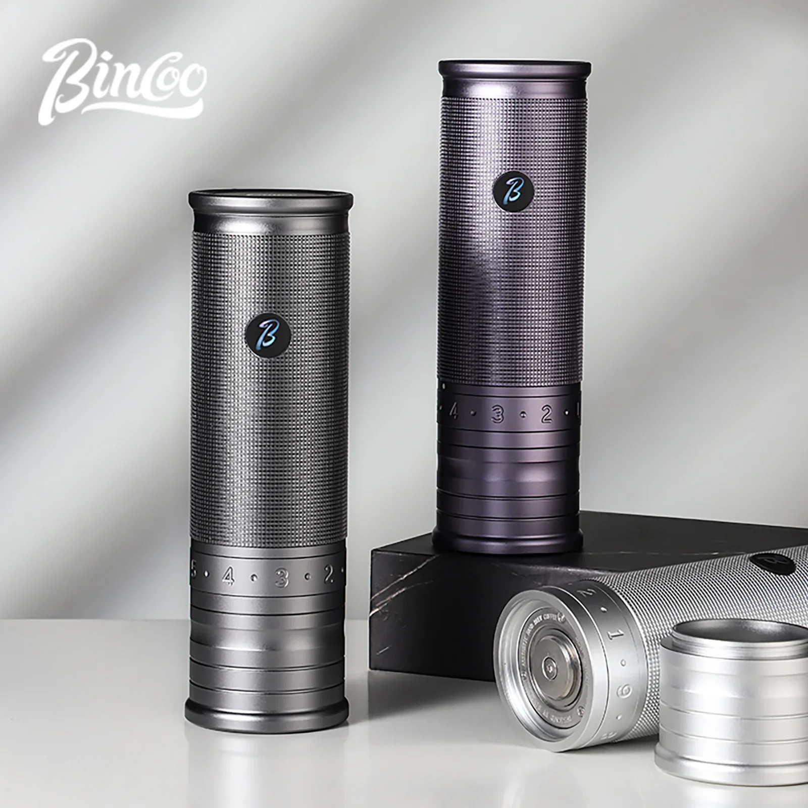 Bincoo Electric Bean Grinder Steel Core Coffee Grinder All-Metal Body Home Outdoor External Italian Mini Portable Coffee Grinder