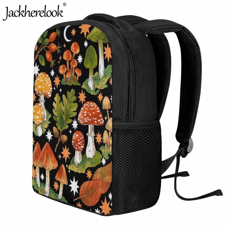 Jackherelook Plant Mushroom Printed School Bag Kids Fashion Trend New Book Bag Psychedelic Art 3D Printed Casual Travel Backpack