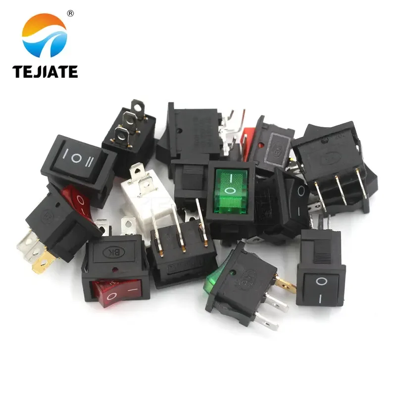 10 шт., переключатель типа лодки KCD1-1, диспенсер для воды, кулисный переключатель в форме корабля, тумблер, микропереключатель, 6 футов, 2/3 шестерни