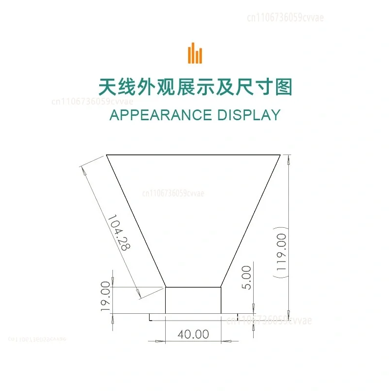1.6-12GHz Broadband Double Ridge Horn 16dBi Standard Gain for EMC EMI Anechoic Chamber Test