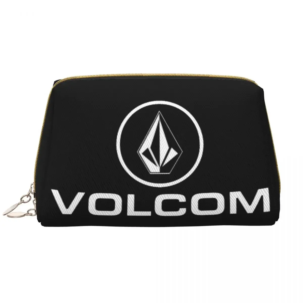 Custom Volcoms Logo Toiletry Bag for Women Makeup Cosmetic Organizer Ladies Beauty Storage Dopp Kit Box