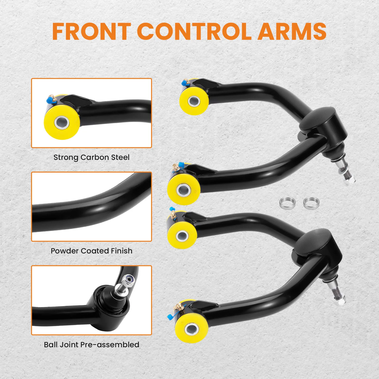 Set of 2 Front Upper Control Arms 2-4\