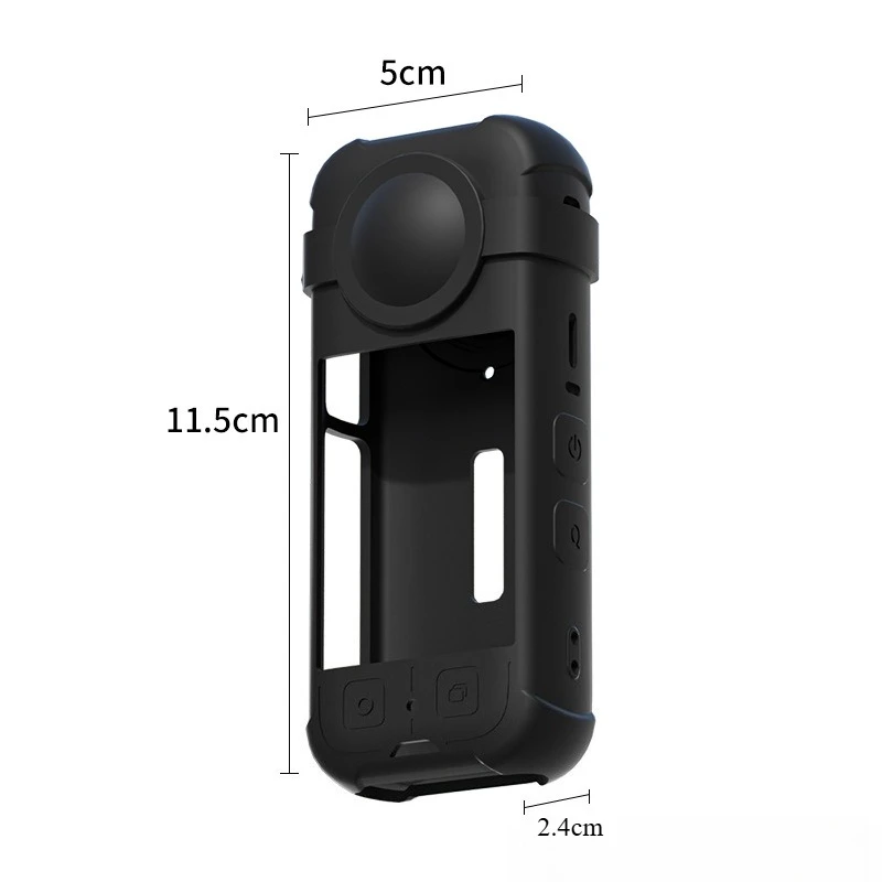 

Silicone Protective Case For Insta360 X3 Waterproof Dustproof Dropproof Body Lens Protective Case Action Camera Accessories