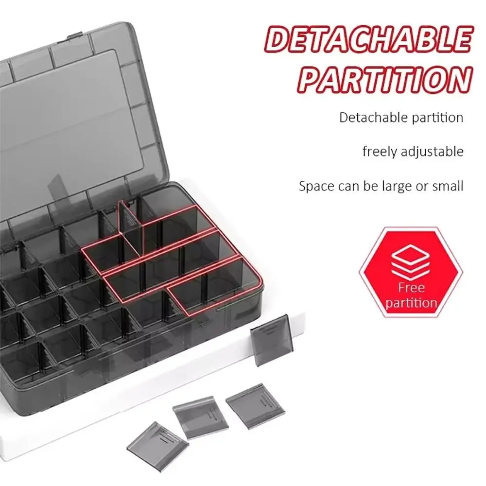 1Pcs Tool Classification Parts Box Electronic Components Drill Accessories Screw Storage Case Plastic Multi-cell