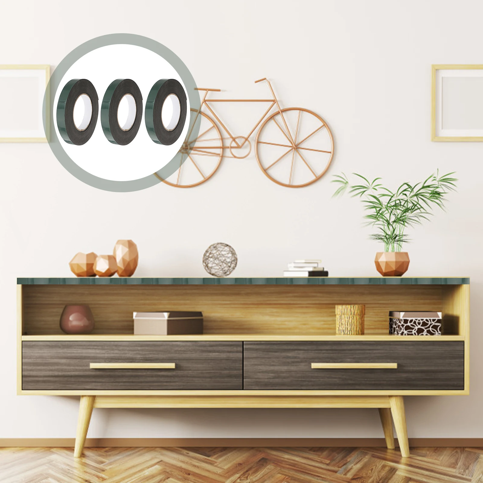 

3 Rolls 500X2Cm Eva Sponge Tape Double Sided Foam Adhesive Seal Strip For Door Window Home Shockproof Anti Collision Furniture