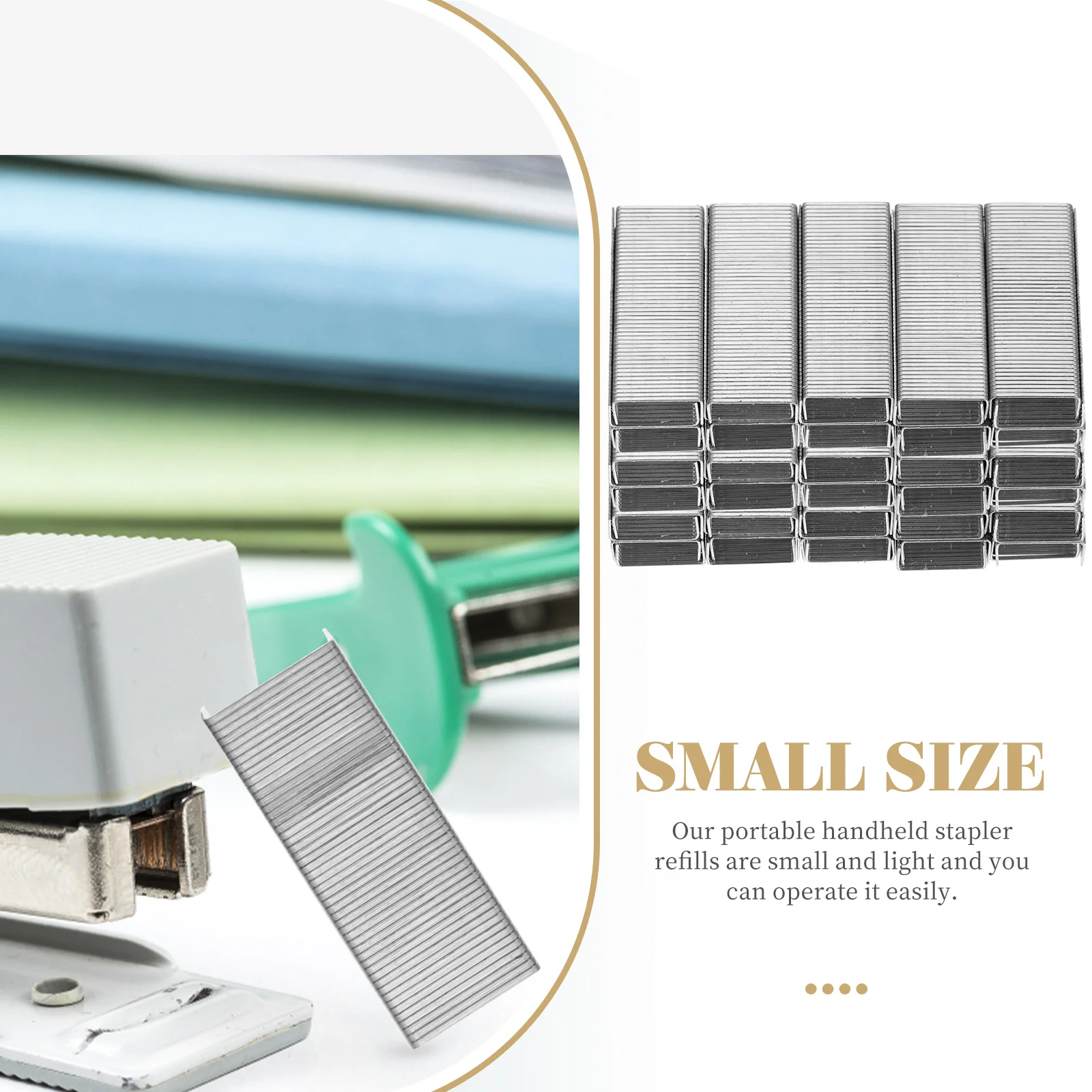 

15 Boxes Metal Staples Stationery Refill Small Daily Use Binder Household Office Supplies Stapler Refills Wear Resistant