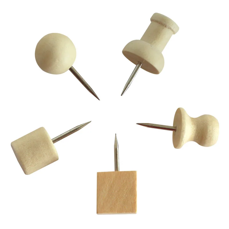 

Decorative Shaped Push Pins Wooden Map Pins For Board Office Thumb Tacks Corkboard Photo Wall Pin