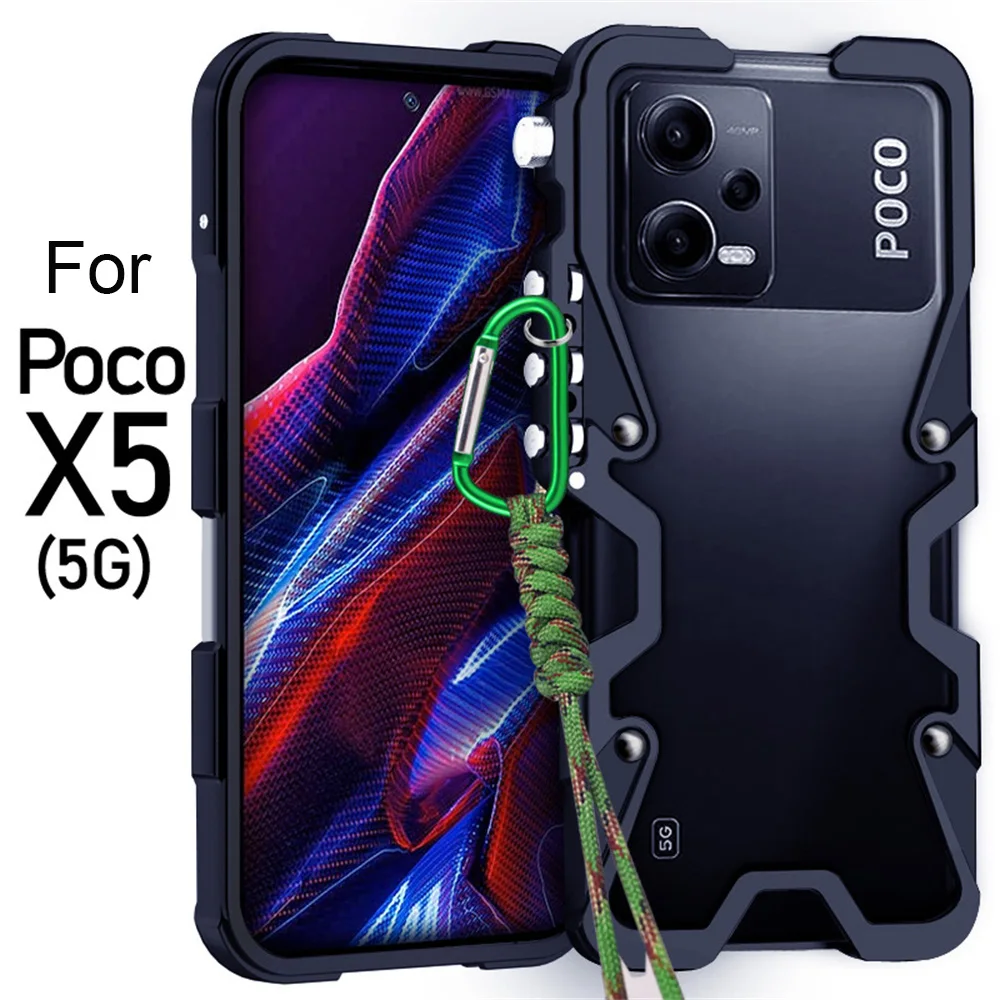 Shockproof Metal Bumper For Xiaomi POCO X6 Pro Case Luxury Aluminum Cover Funda For Xiaoim POCO M6 Pro X5 Pro X6 NEO Case Coque