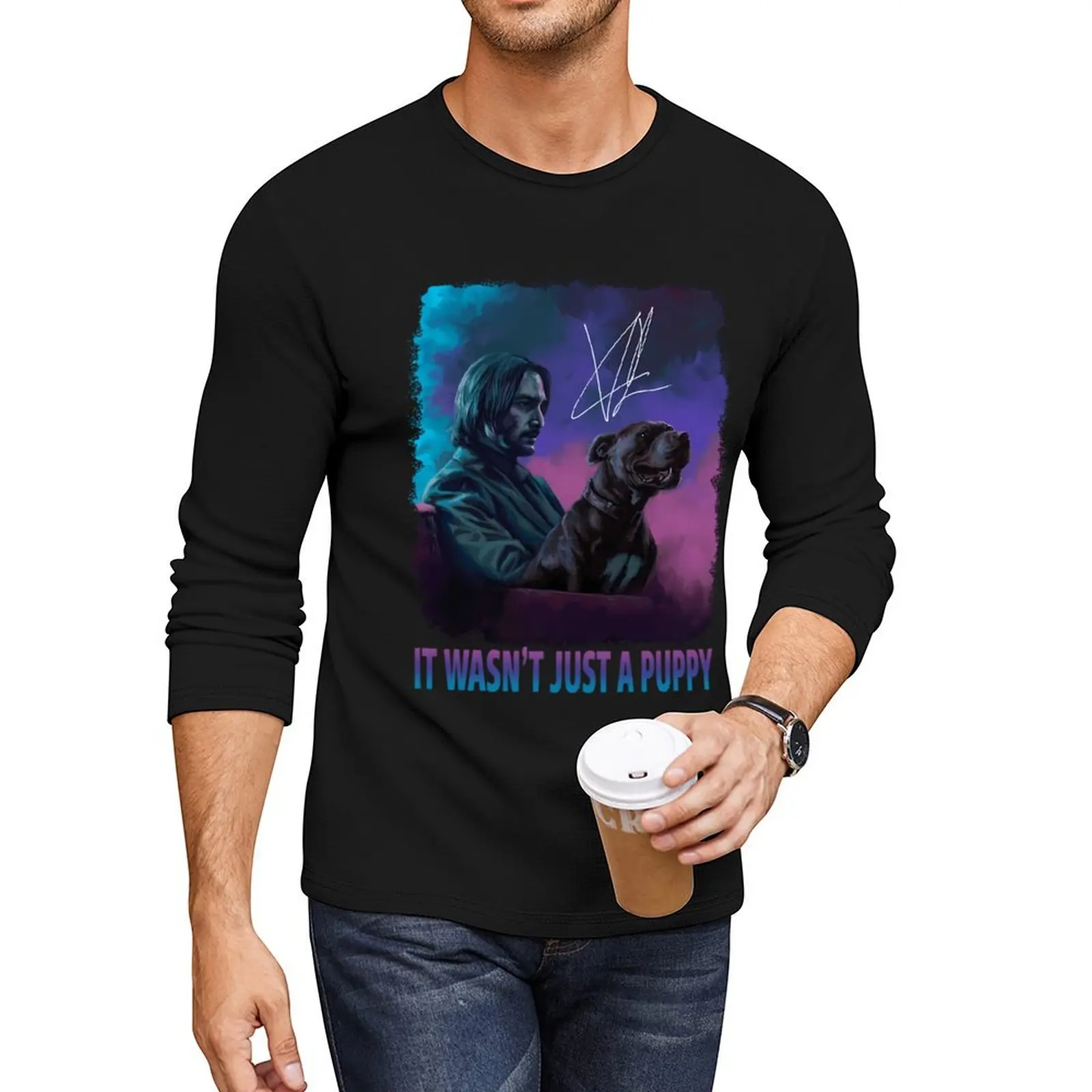 It Wasnt Just A Puppy Baba Yaga Wick 3 s Tri-blend Long T-Shirt tops custom t shirts mens t shirt